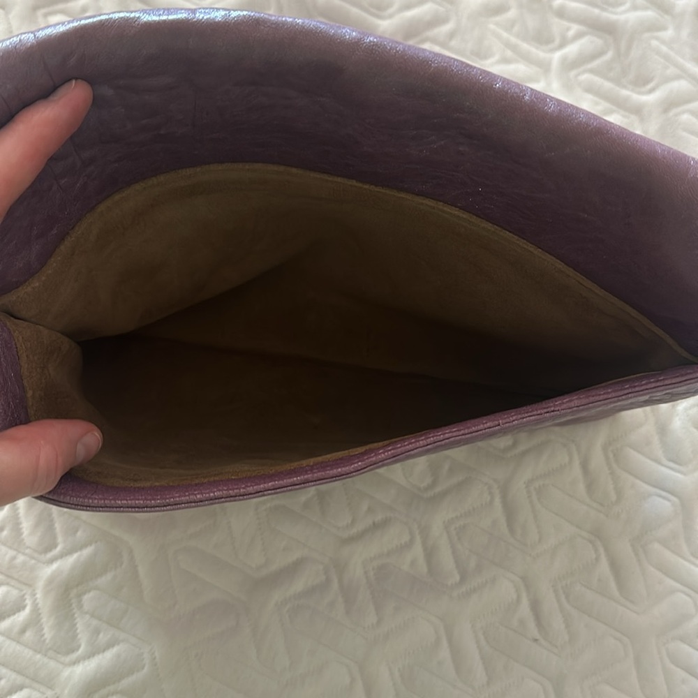 Sedgwick Leather Clutch Lilac Purple - Picture 5 of 8